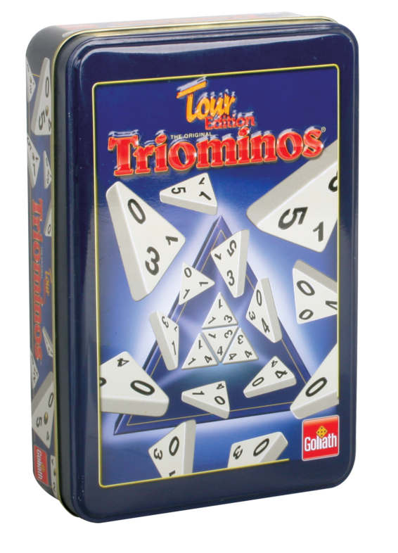 Triominos Travel Tour Tin blik Linkerhoek