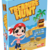De doos van het kinderspel Treasure Hunt vanuit een linkerhoek