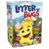 De doos van het kinderspel Litter Bugs vanuit een linkerhoek