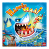 De voorkant van de doos van het kinderspel Happie Haai