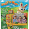 De achterkant van de doos van het kinder actiespel Snuffie Hup