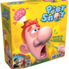 De doos van het grappige kinderspel Piet Snot vanuit een linkerhoek