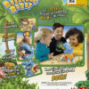 De achterkant van de doos van het grappige kinderspel Boerende Barry
