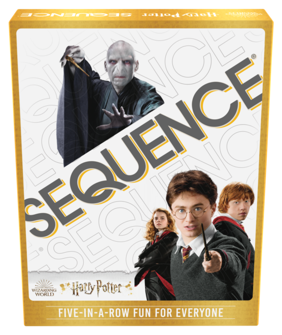 de voorkant van de doos van het strategische bordspel Sequence Harry Potter