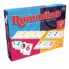 De doos van het strategische bordspel Rummikub Twist vanuit een linkerhoek