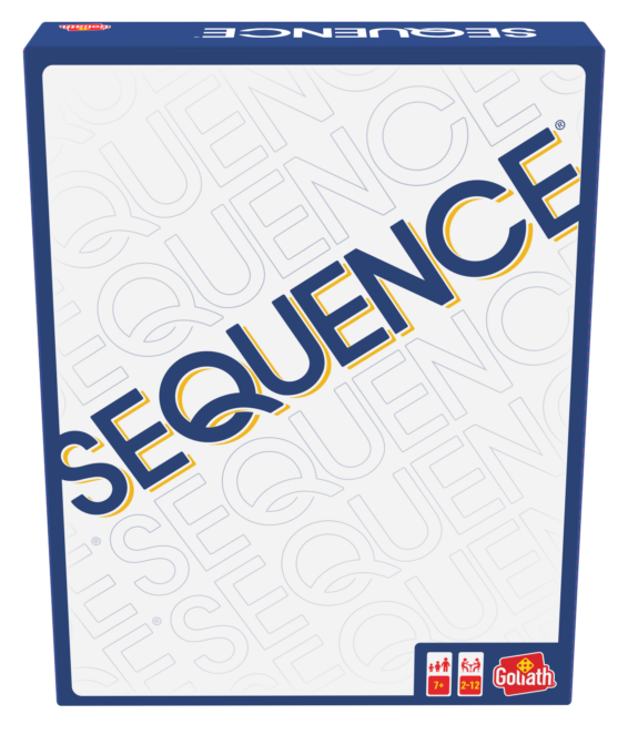 De voorkant van de doos van het strategische bordspel Sequence Original