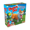 De doos van het grappige kinderspel Diederik Drol vanuit een linkerhoek