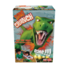 De voorkant van de doos van het spannende kinderspel Dino Crunch