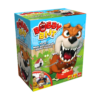 De doos van het kinder actiespel Bobby Bijt vanuit een linkerhoek