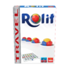De voorkant van de doos van het reisspel Rolit Travel