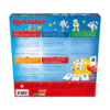 De achterkant van de doos van het kinderspel Rummikub Junior