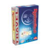 De doos van het strategische reis spel Rummikub Travel vanuit een linkerhoek