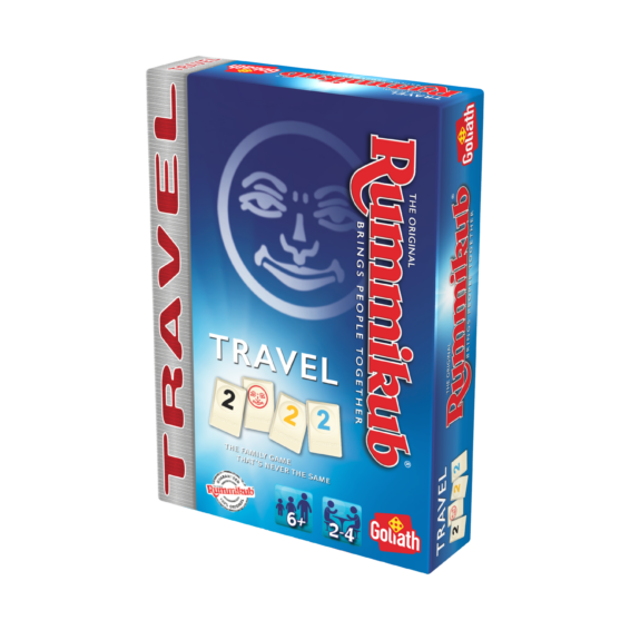 De doos van het strategische reis spel Rummikub Travel vanuit een Rechterhoek