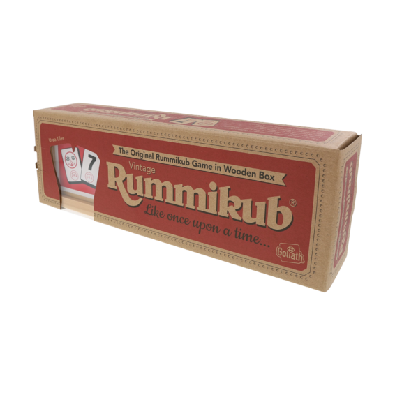 De doos van het strategsiche spel Rummikub Vintage