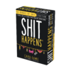 De doos van het hilarische partyspel Shit Happens 50 Shades Of Shit vanuit een rechterhoek