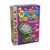 De doos van het draagbare bordspel Woordzoeker Travel vanuit een linkerhoek