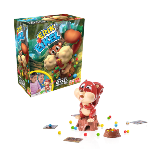 De doos en de inhoud van het kinderspel Erik Eikel