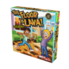 De doos van het actieve kinderspel De Vloer Is Lava vanuit een rechterhoek