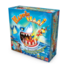 De doos van het kinderspel Happie Haai vanuit een rechterhoek