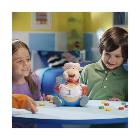 Kinderen die het kinder actiespel Holle Bolle Big spelen