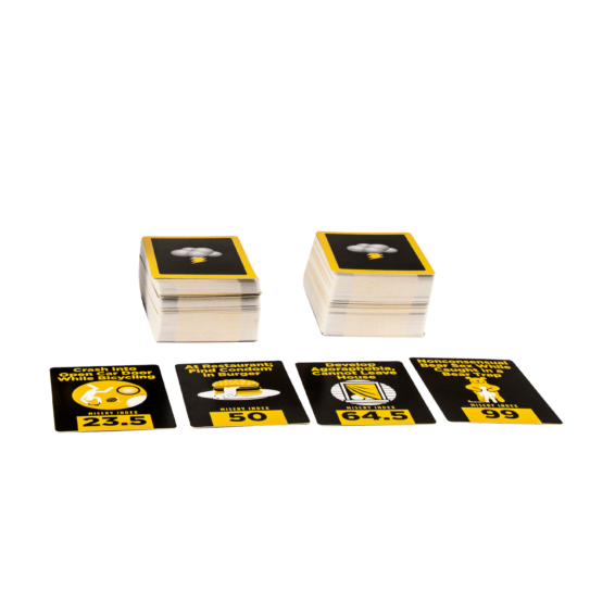 De kaarten van het spel Shit Happens