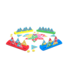 De inhoud van de doos van het leerzame kinderspel Triominos Junior