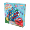 De doos van het leerzame bordspel Let's Go Fishing vanuit een rechterhoek
