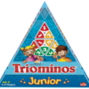 De voorkant van de doos van het strategische kinderspel Triominos Junior