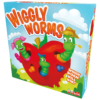 De doos van het kinderspel Wiggly Worms vanuit een rechterhoek