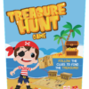 De voorkant van de doos van het kinderspel Treasure Hunt