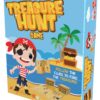De doos van het kinderspel Treasure Hunt vanuit een rechterhoek