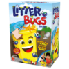 De doos van het kinderspel Litter Bugs vanuit een rechterhoek