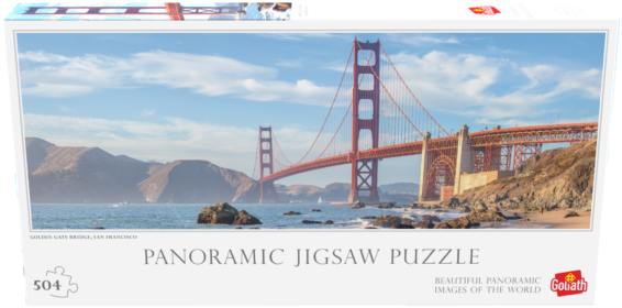 Panorama Puzzel Golden Gate Bridge doos Voorkant