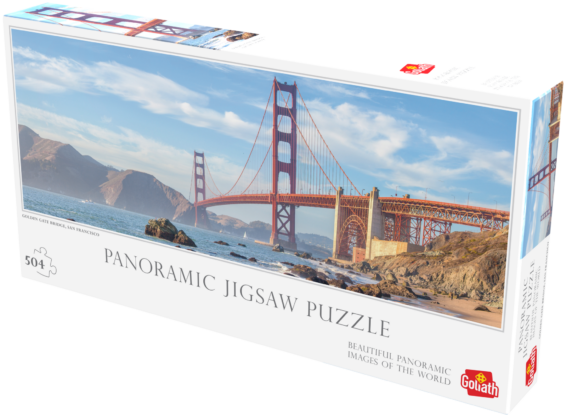 Panorama Puzzel Golden Gate Bridge doos Rechterhoek