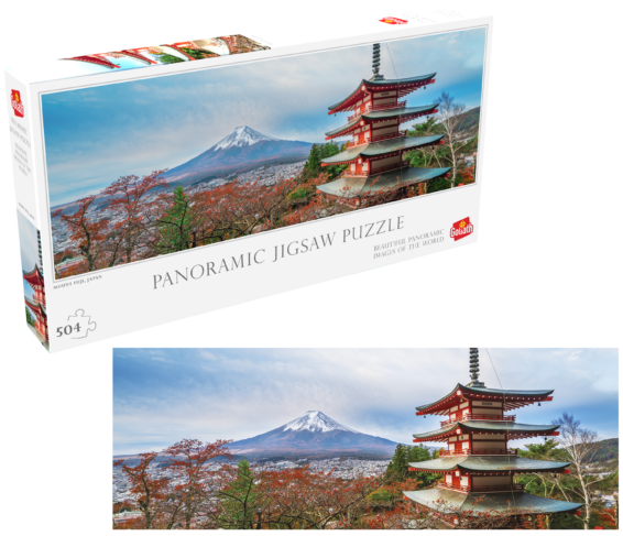 Panorama Puzzel Mount Fuji doos en Puzzel