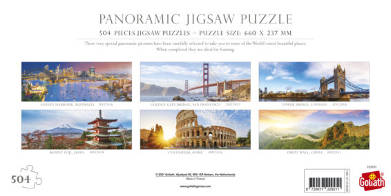 Panorama Puzzel Great Wall doos Achterkant