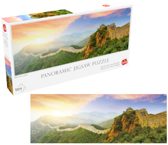 Panorama Puzzel Great Wall doos en Puzzel