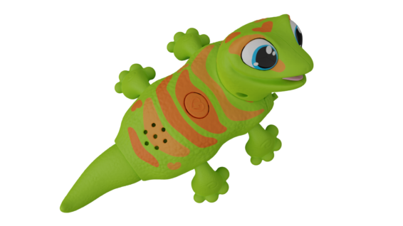 De bovenkant van de Let's Go Gecko Groen
