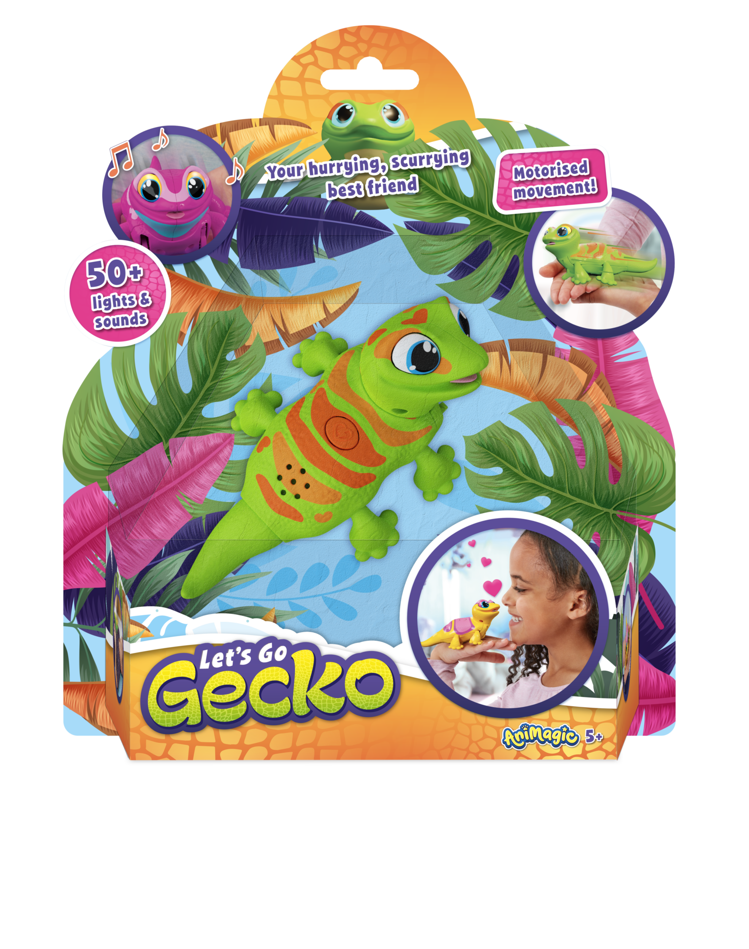 Animagic Let's Go Gecko Groen verpakking Voorkant