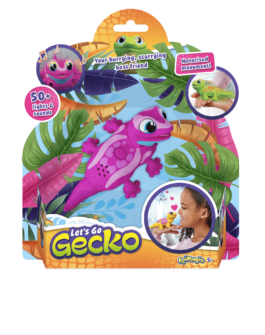 Animagic Let's Go Gecko Roze verpakking Voorkant