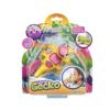 De voorkant van de verpakking van de Let's Go Gecko Geel