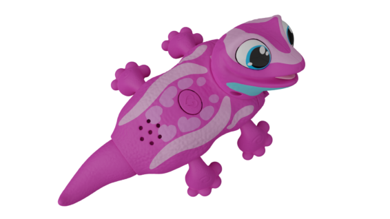 De bovenkant van de Let's Go Gecko Roze