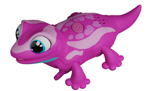 De Let's Go Gecko Roze vanaf de bovenkant