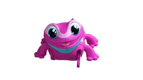 De Let's Go Gecko Roze vanaf de voorkant