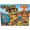 De voorkant van de doos van het actieve kinderspel De Vloer Is Lava Familie Editie
