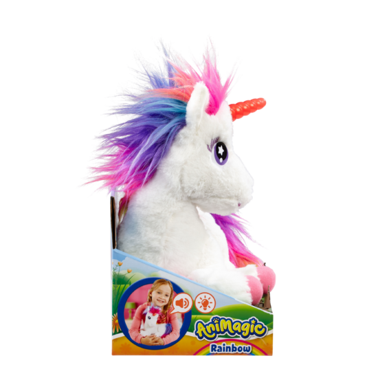 De zijkant van de verpakking van Animagic Regenboog Eenhoorn