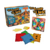 De doos en de inhoud van het spel Floor is Lava Familie Editie