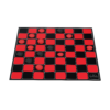 het speelbord van het strategische bordspel dammen met damstenen