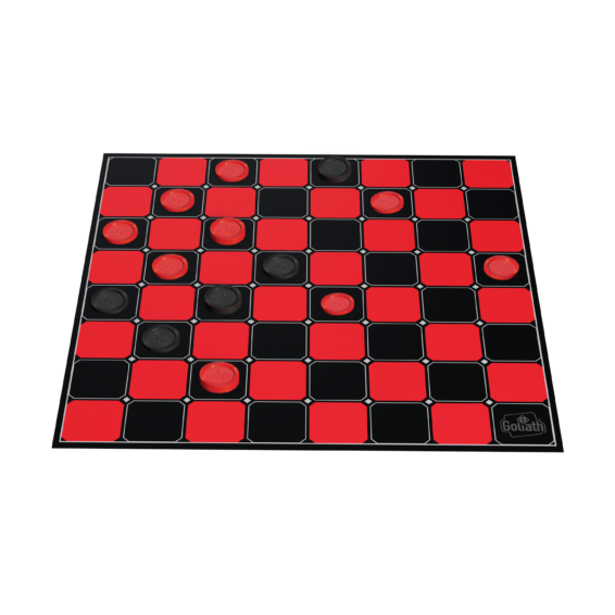 het speelbord van het strategische bordspel dammen met damstenen