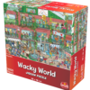 De doos van de Wacky World Stay Safe puzzel vanuit een rechterhoek